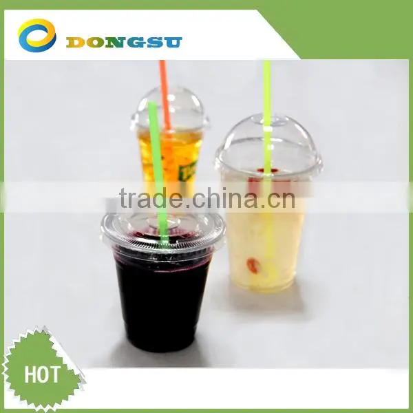 Best sellers of 2014 from Dongsu--disposable clear PET cold drinking cups for juice, coffee and ice cream with matching lids