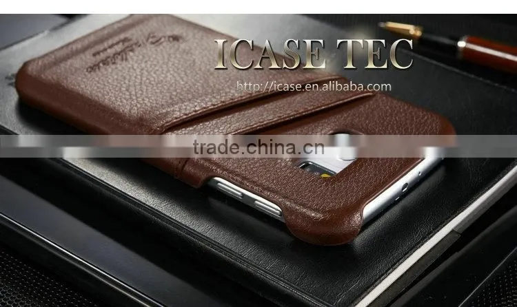 iCase For samsung galaxy s6 leather case, For samsung s6 phone case, Genuine leather Back Case