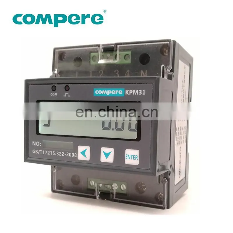 1 phase din-rail rs485 modbus bi directional dual tariff energy meter KPM31A