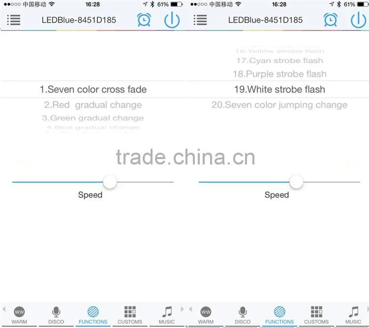 Smart bluetooth LED bulb with android and ios App, supporting timing switch, dancing light with disco, colorpix from camera