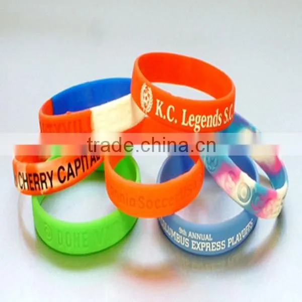 factory promotion Full Color Silicone Wristbands