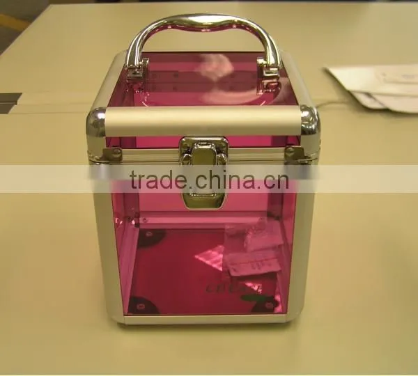 2015 Aluminum acryl case with logo print zise 240*170*120MM
