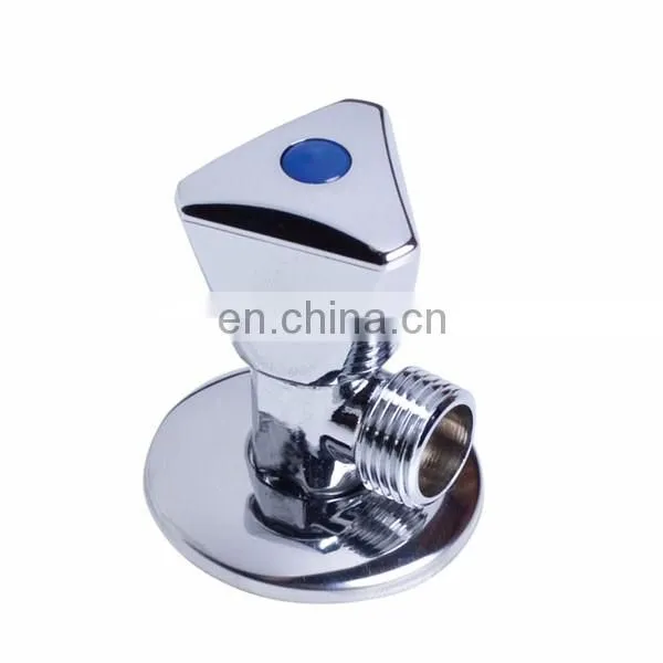 stainless steel 1/2 brass seat ms 3 ways ball faucet globe stop angle valve for hot water cold water