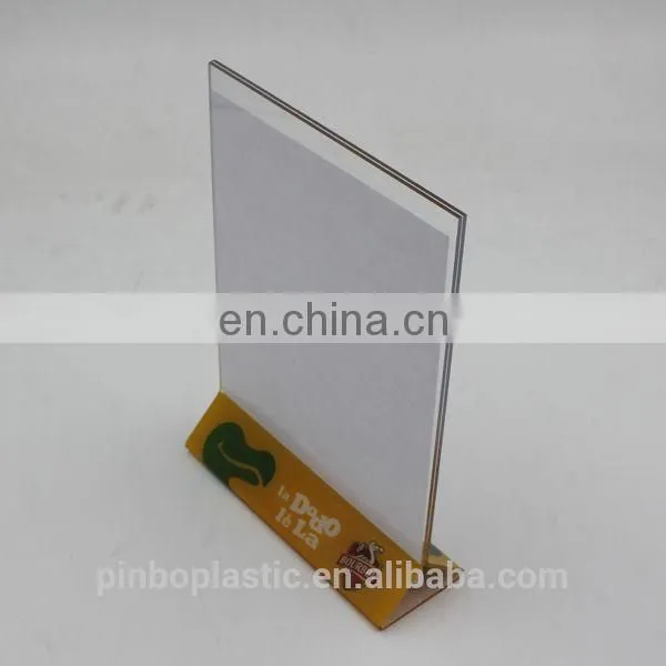 Triangle Table Top A3 A4 A5 A6 Insert Plastic Acrylic Sign Holder for Restaurant