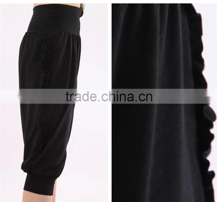 Factory Direct Sale Black Capri Yoga and Sports Pants