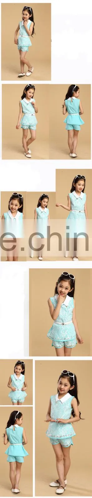 2015 summer shorts girls leisure suit cute children alibaba China Supplier
