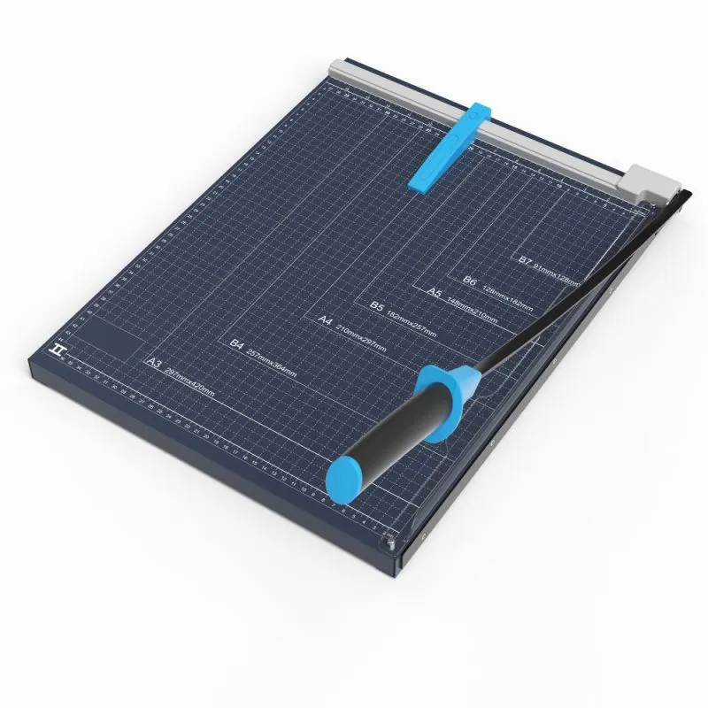Premium 18-Inch A3 Paper Guillotine Cutter Manual Paper Trimmer 455*380mm Steel Metal Baseplate (GL310)