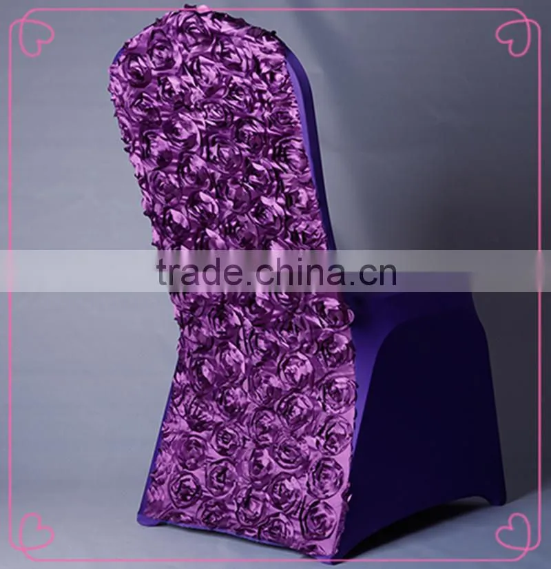 Rosette spandex chair cover for wedding and party