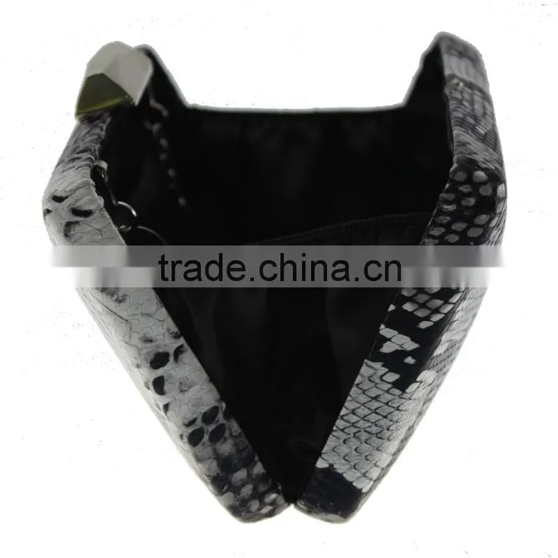 2015 hot sale snake skin PU leather evening bags