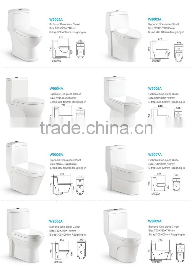 Hot selling ceramic siphonic one piece toilet prices W9037
