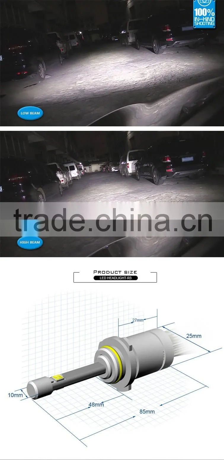 wholesaler 9005 12V 6000k R3 Led Fog Headlights 40W 4800LM Led Headlight For Cars 9005 R3 LED