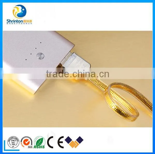 REMAX TPE copper core 2.1A 100CM data and charge flat gold kingdom micro usb cable