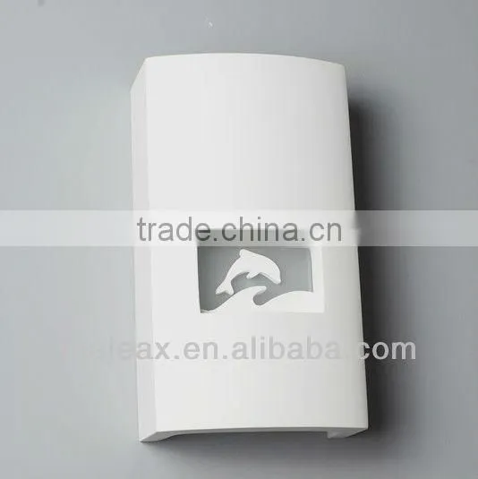White Gypsum Plaster European Antique Marble Wall Lamps
