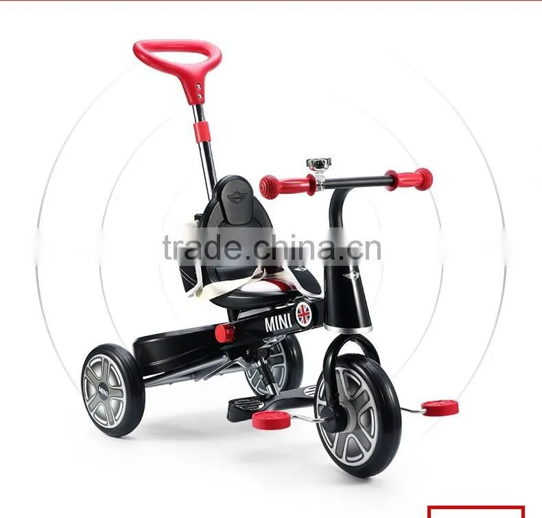 High quality MINI Cooper licensed 10 inch 3 wheel kids folding bike baby tricycle