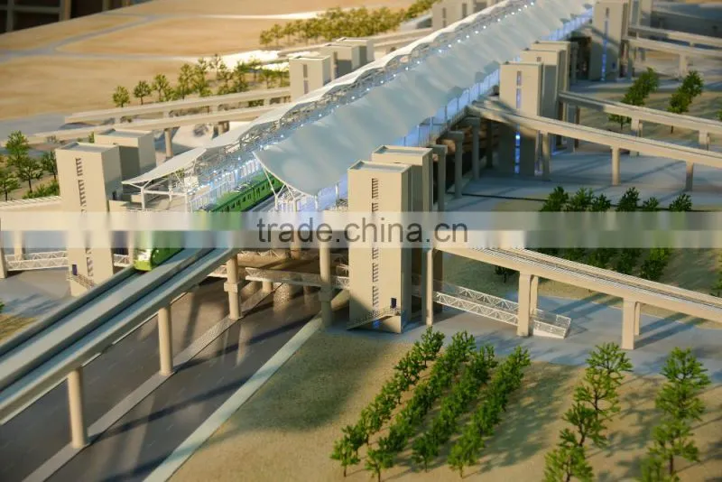 public building model,high-quality train statioan scale model
