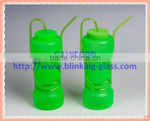 Plastic Curved straw cup - 400ml