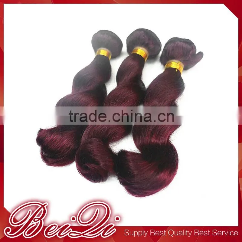 Cheap wholesale red color indian remy human hair weaving