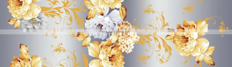 plain fabric polyester material big flower printing fabric/polyester brushed fabric for making sofa fabric with high quality