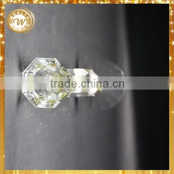 New style hot sell single crystal glass candle holder