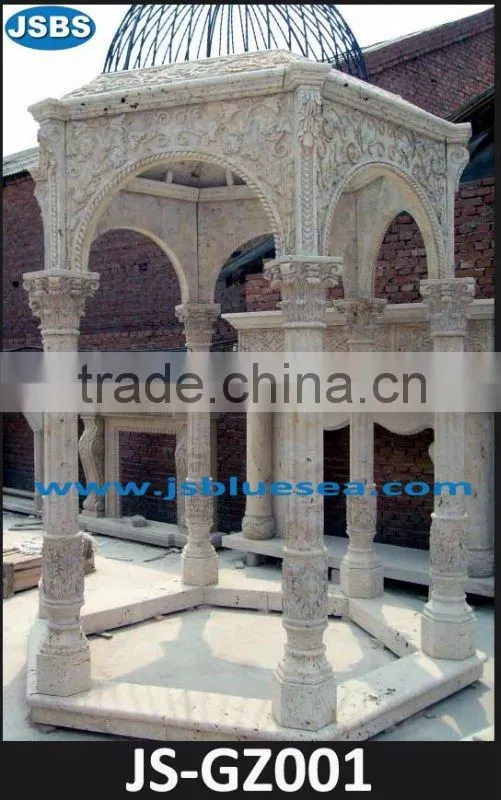 Natural marble lady statue pavilion