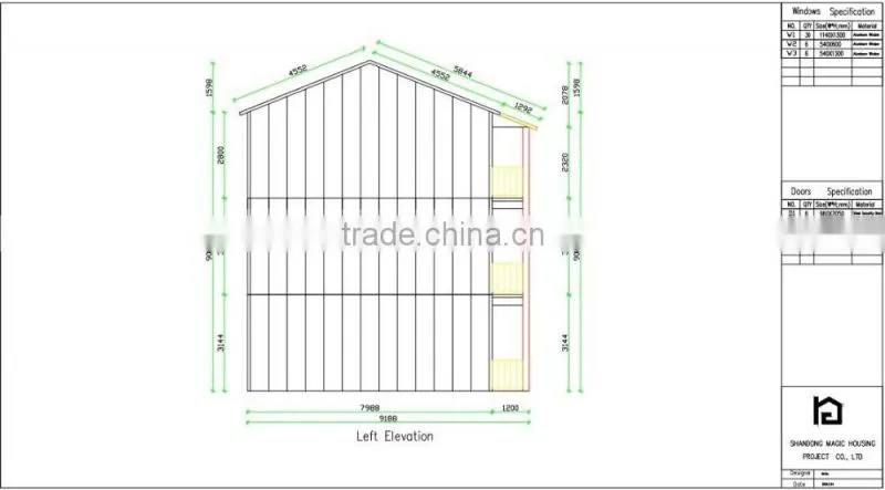 Fast Assembling modern prefabricated house/prefab villa/mobile villa