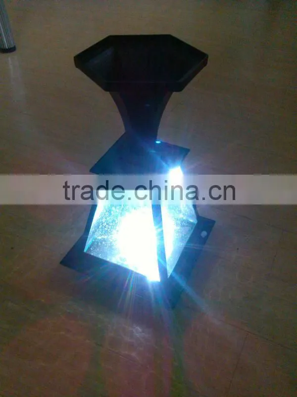300 Lumen Post Mount Outdoor Black Solar LED Post Lamp