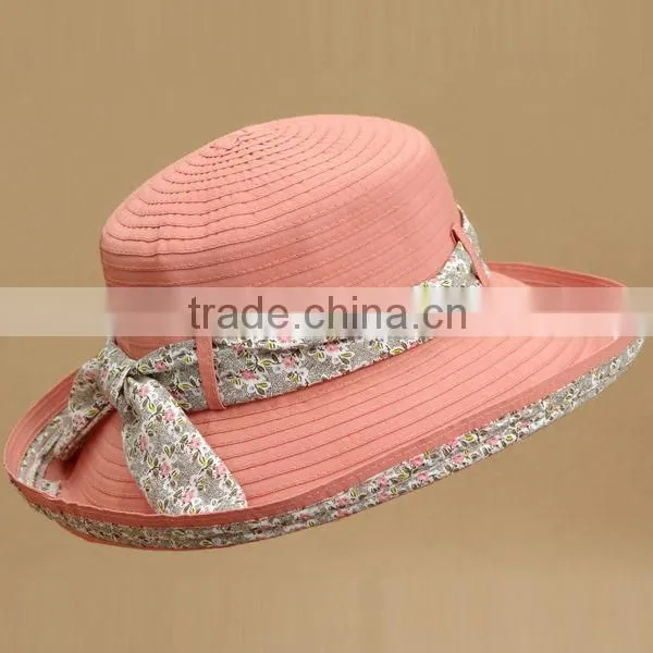 2014 fashionable woven paper hat for laydies/girls