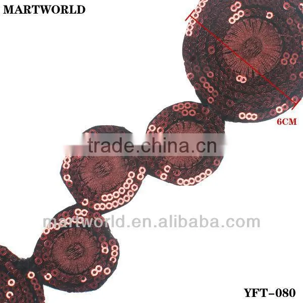 best selling fashionable spangle garment trims (YFT-080)