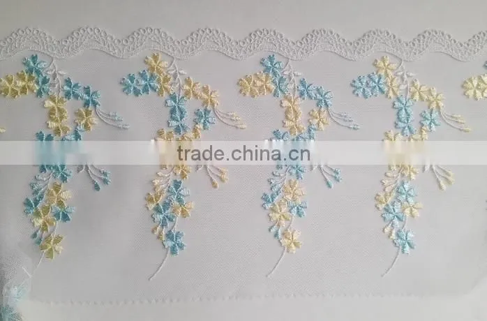 Best embroidery net organza lace trim