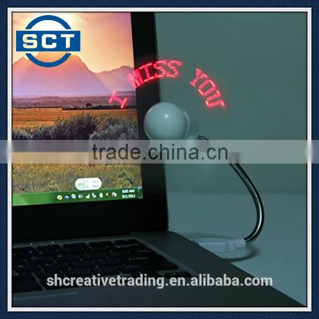 Mini Portable Flexible Desktop Computer Notebook PC Colorful LED Light USB Fan
