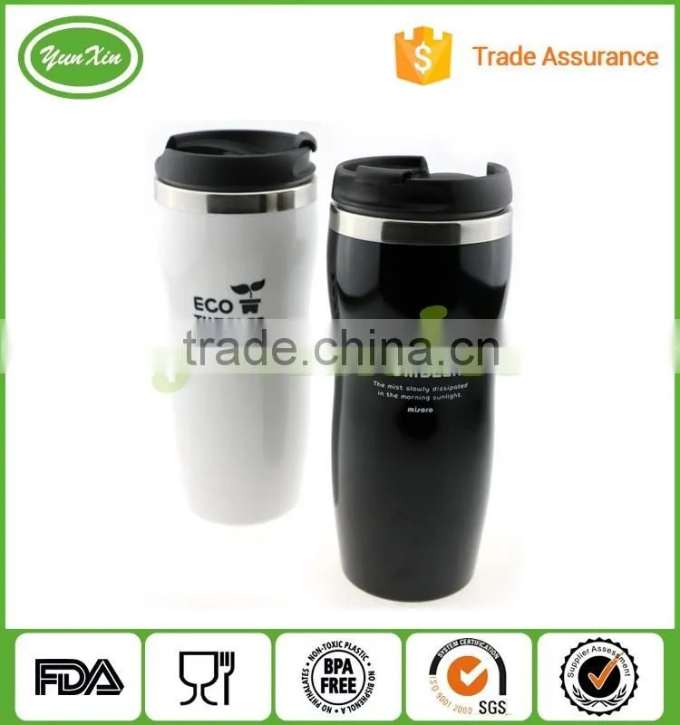 Custom logo printed plastic cup,branded your travel coffee mug