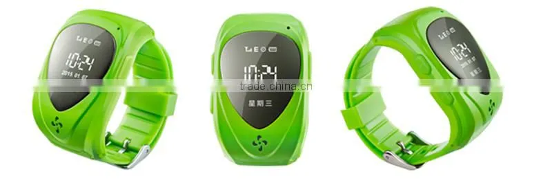 wrist watch wearable gps tracker for kids with SOS panic button, GPS+LBS, android and iOS app and long standby time