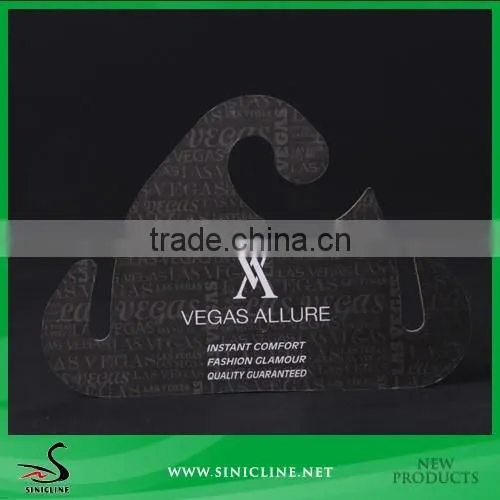 Sinicline Black Paper Industrial Recycled Cardboard Shoes Hanger
