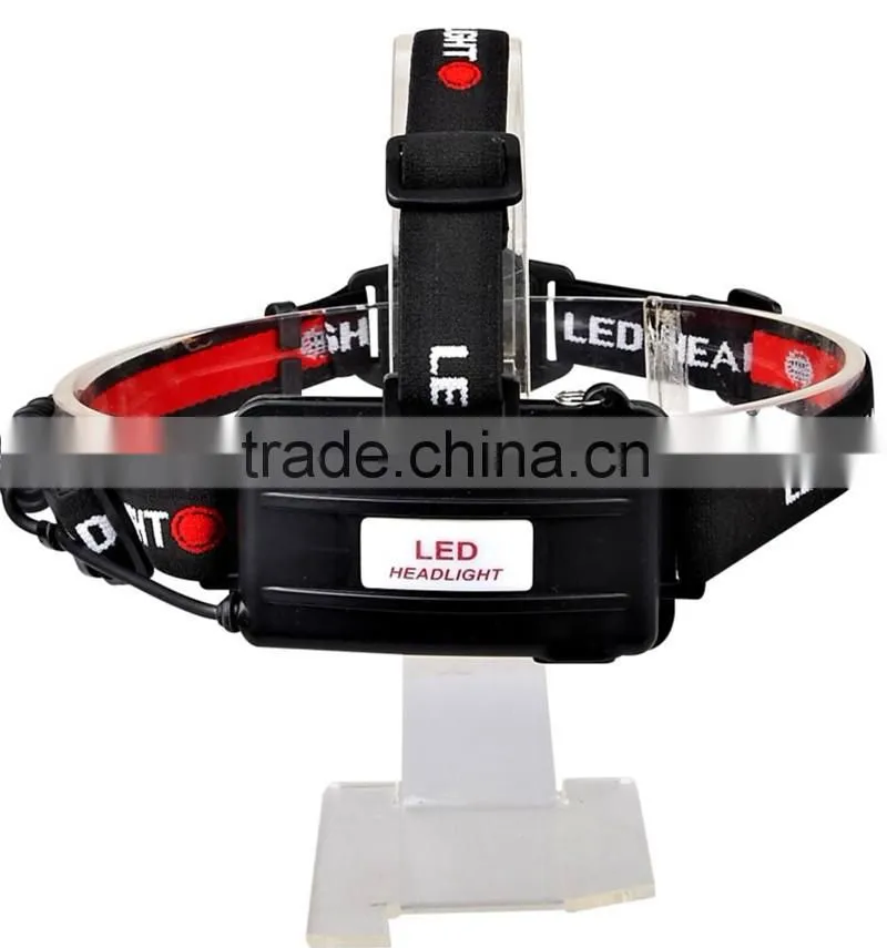2015 China Wholesale Best Sell Outdoor Plastic And Aluminum Led Headlamp With Rechargeable Function T6 Led Headlamp