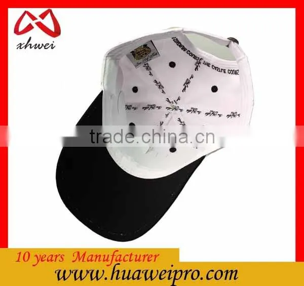 Newest design high quality baseball cap with customized color