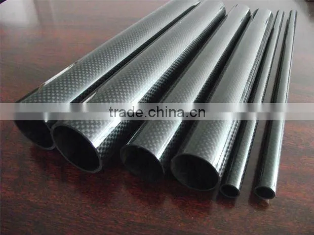 23*20*1000 3K carbon fiber round tube pipe/Carbon fibre Tube, Roll wrapped Carbon Tube