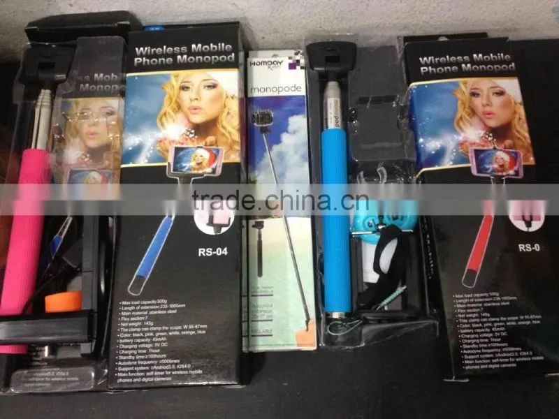 Wireless mobile phone monopod