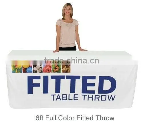 8ft polyster custom printed table cloth