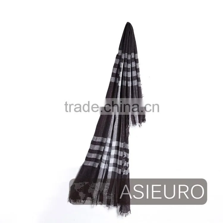 Yarn Dyed Woven Stripe Scarf For Unisex , BSCI and Sedex