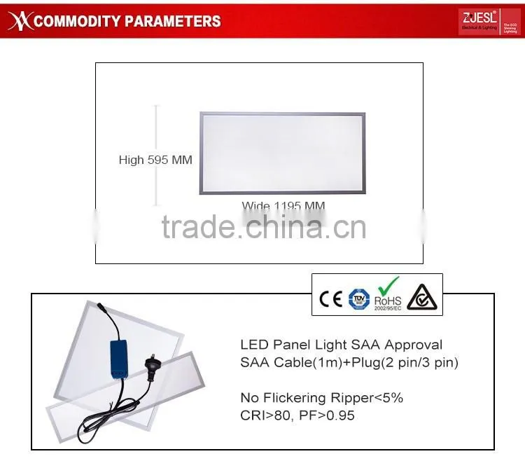 AC220-240V Embedded led light panel 600*1200 75W