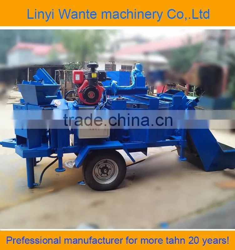 WT2-20M diesel interlocking block machine 2pcs/mould