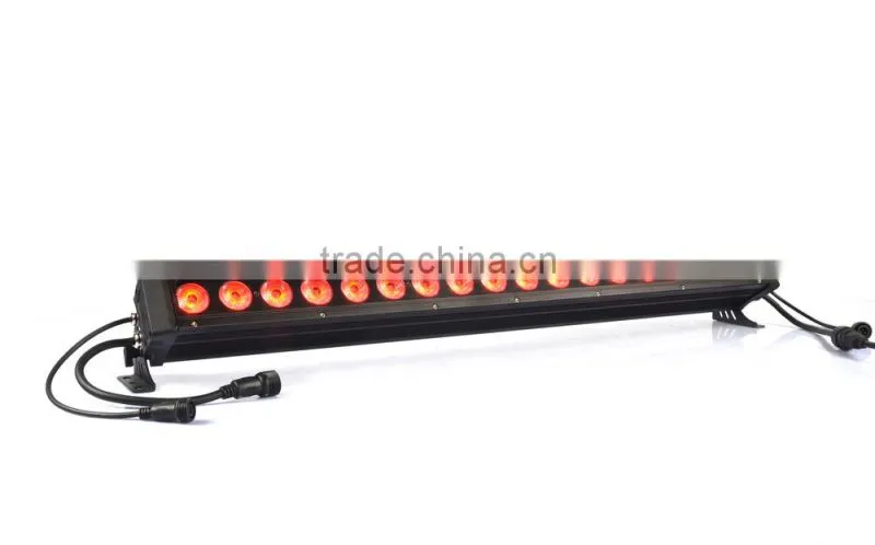 RGBWA five in one 18x12w wall washer lighting/ outdoor wall bar light
