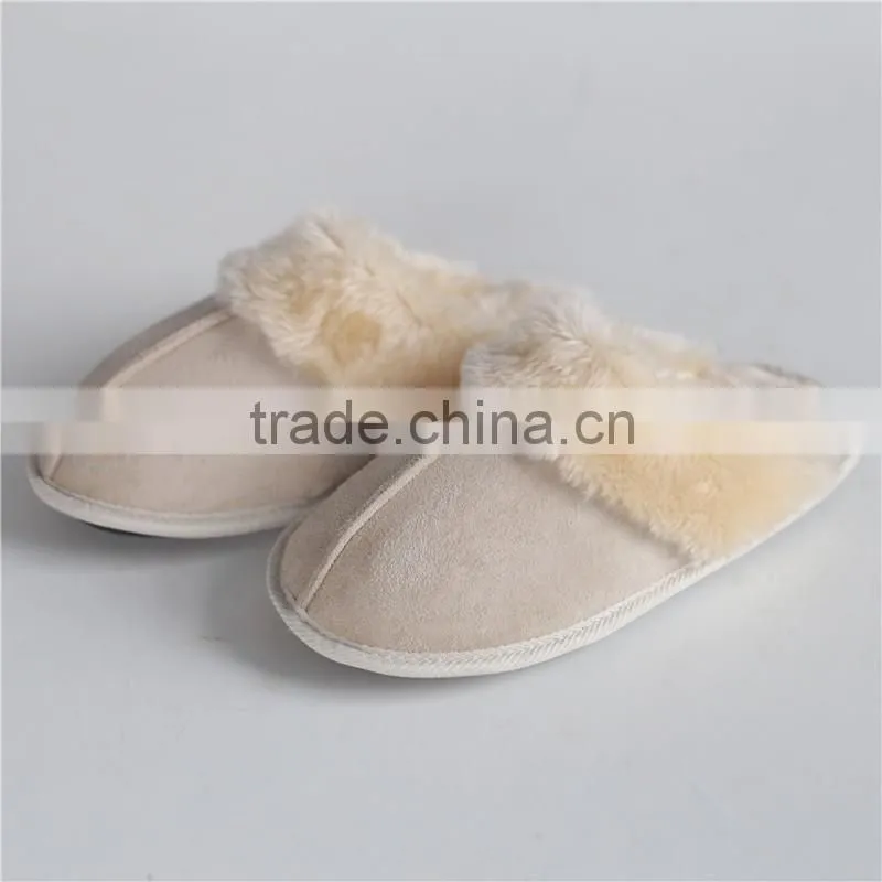 Woman microsuede indoor slipper with leopard print insole