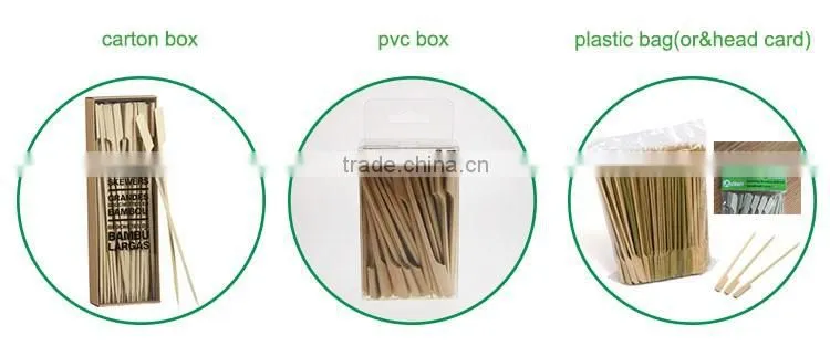 New design bamboo food stick skewer for core meat beef skewer