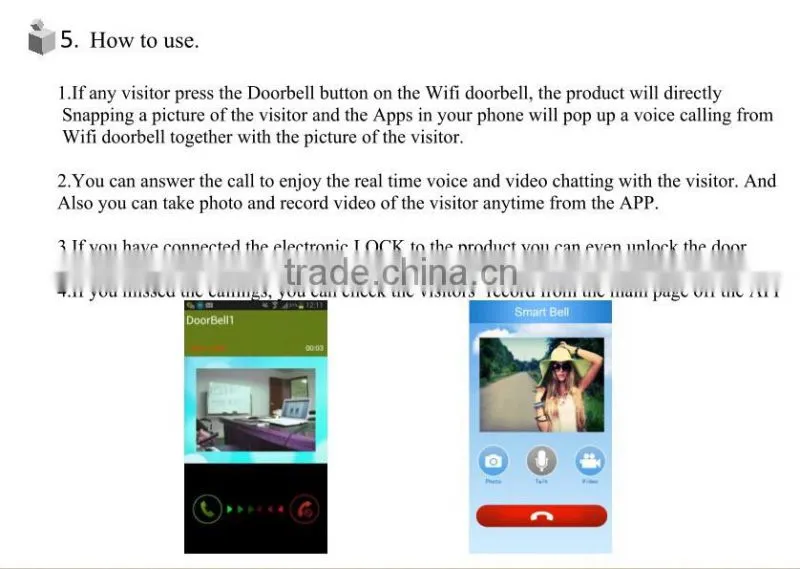 Danmini Wireless Video Door Phone wifi doorbell