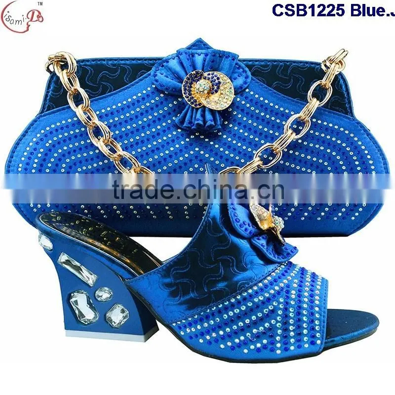 CSB1225 Chowleedee fasion latest fashion woman italy style high heel sandal shoes with matching bag