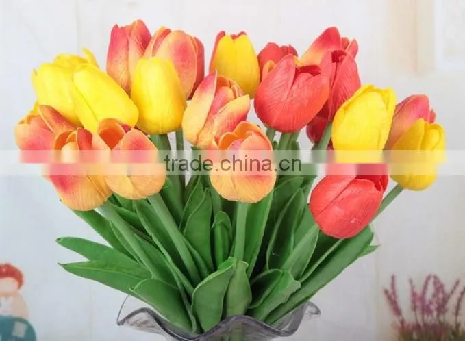 Wholesale artificial tulip, decorative plastic flowers making