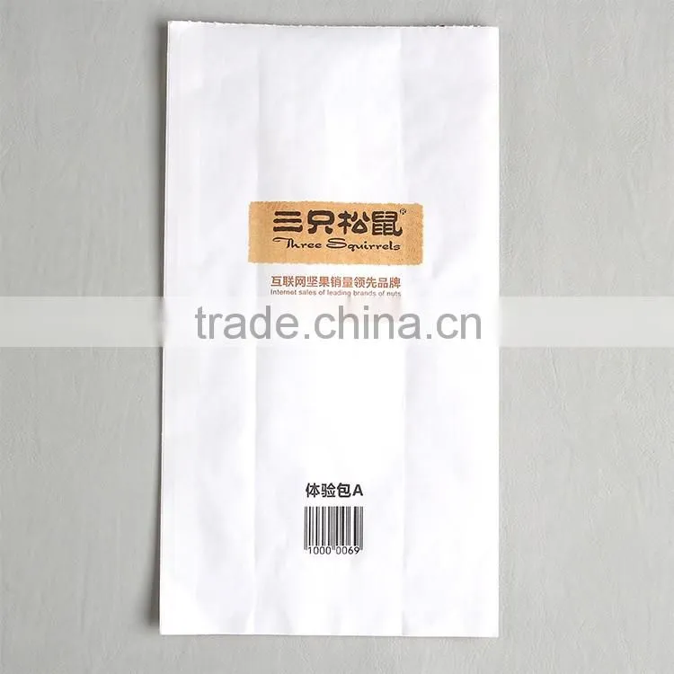 Exported foods paper packaging bag with simple printing for nuts , peanuts , and melon seeds etc