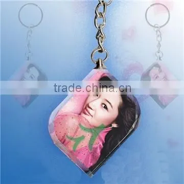 Crystal keychains color printed crystal rings for giveaway gifts