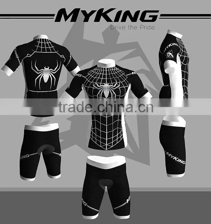 Spider-Man Print Short Cycling Jesey With Pants